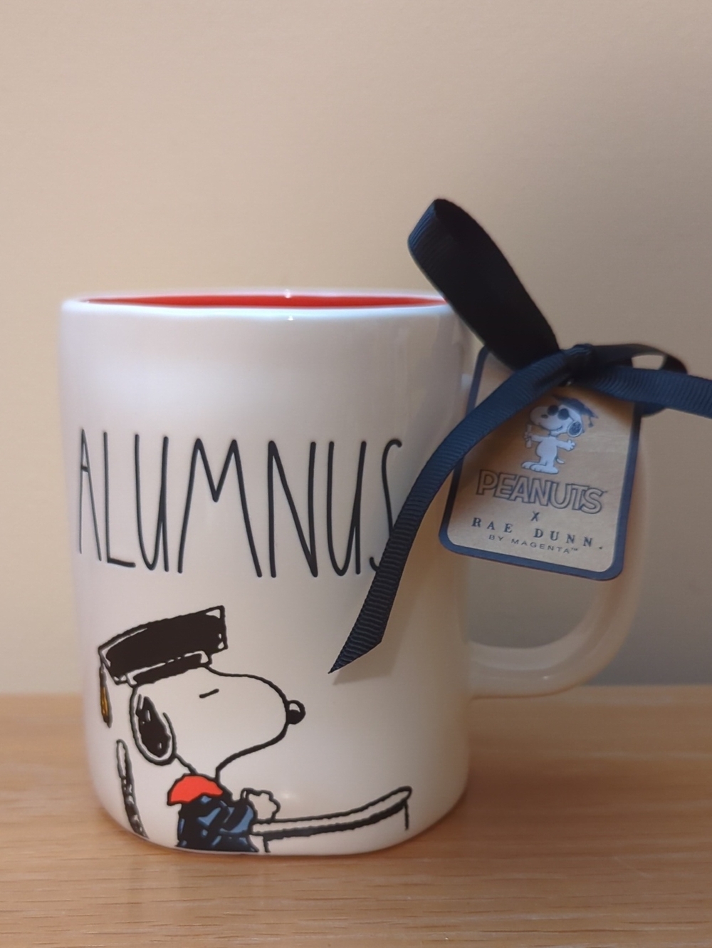 Rae Dunn White & Red "Alumnus" Peanuts Snoopy Mug